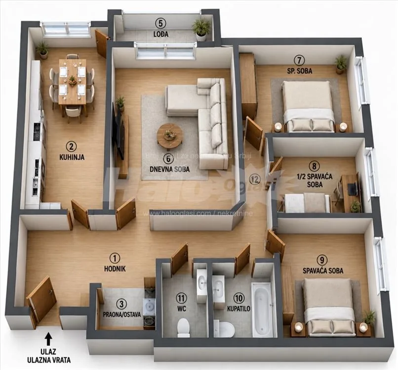 Četvorosoban stan, 100 m², Beograd