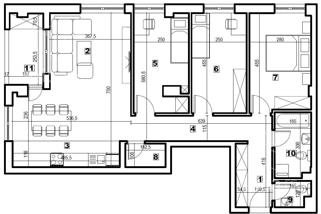 Četvorosoban stan, 92 m², Liman