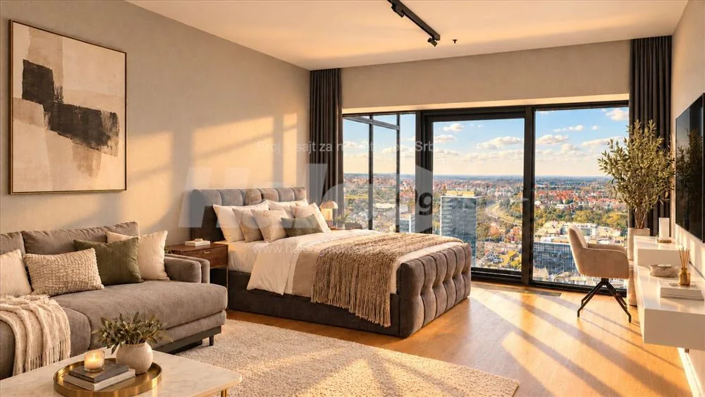 Garsonjera, 38 m², Blok 65